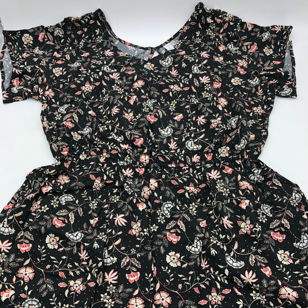 Old Navy Floral Black Jumpsuit